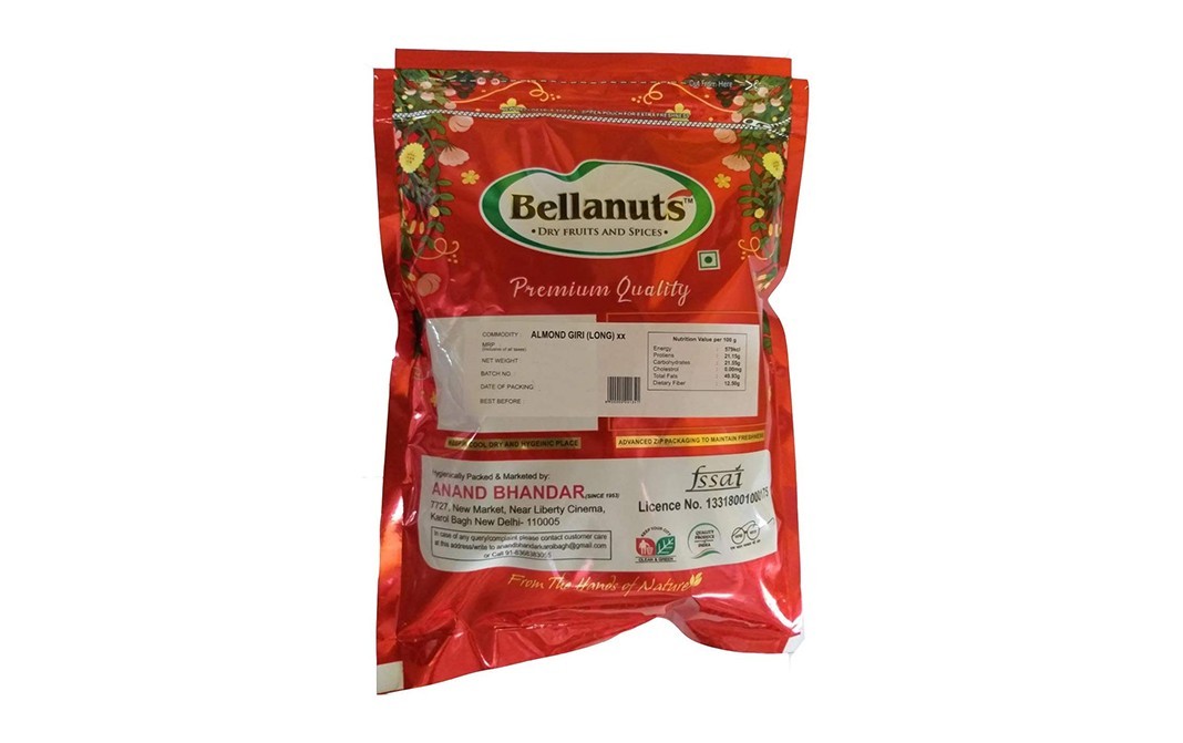 Bellanuts Almond Giri Long    Pack  250 grams
